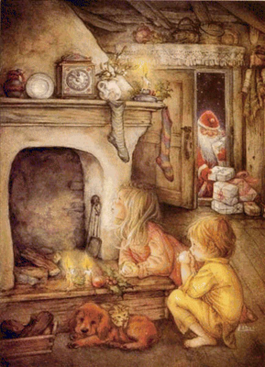 КАРТИНА ЛИЗИ МАРТИН - новый год, дети - предпросмотр