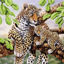 Схема вышивки «Леопарды»