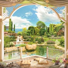 Схема вышивки «Летний пейзаж»