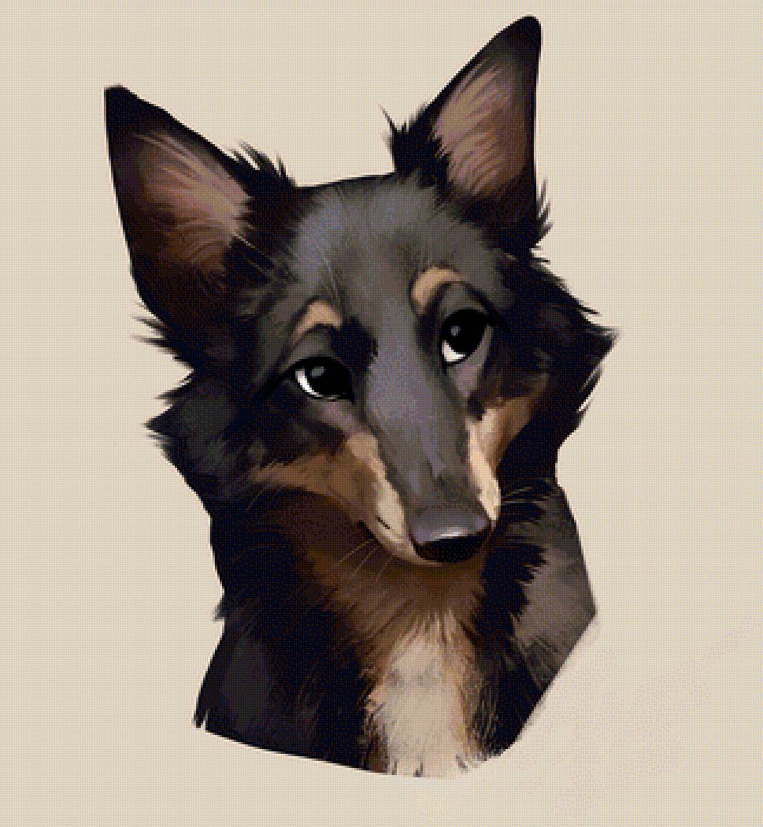 Пёс - пес, собака, животные, рисунок - предпросмотр