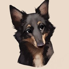 Схема вышивки «Пёс»