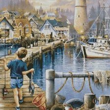 Схема вышивки «Маяк»