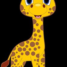 Схема вышивки «маленький жираф»