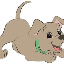 Схема вышивки «щеночек»