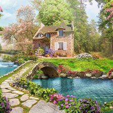 Схема вышивки «Домик»