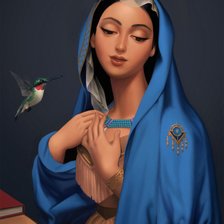 Девушка и колибри