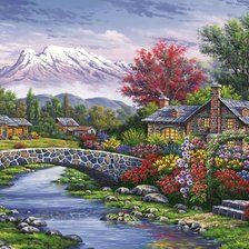 Схема вышивки «Горный пейзаж»