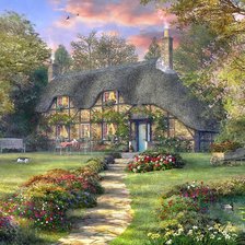 Схема вышивки «Домик»