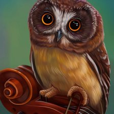 Схема вышивки «Сова»