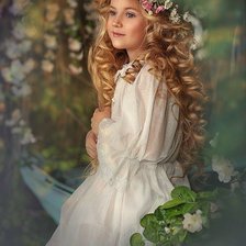 Схема вышивки «Кудрявая девочка»