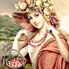 Схема вышивки «Портрет девушки»