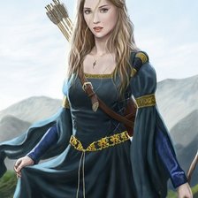 Схема вышивки «Девушка»