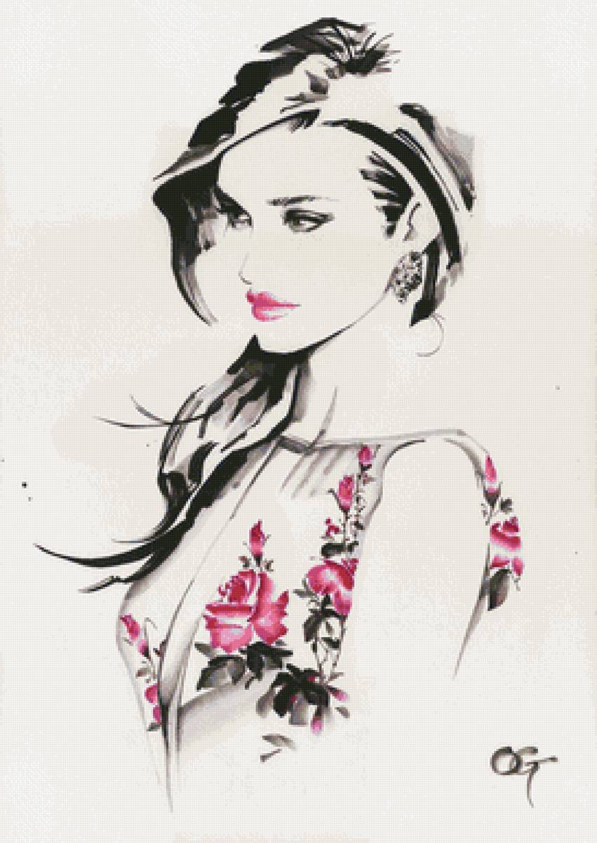 рисунок - девушка - предпросмотр