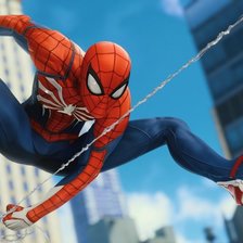 Схема вышивки «Человек-Паук»