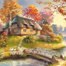 Схема вышивки «пейзаж»