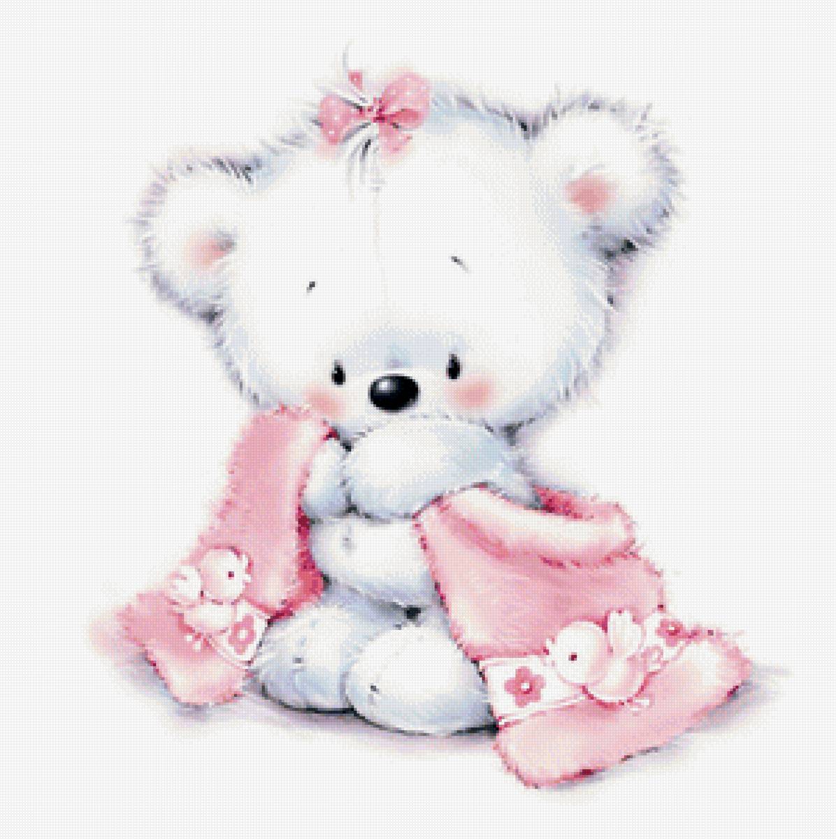 Мишка девочка - медвежонок, детское, игрушки - предпросмотр