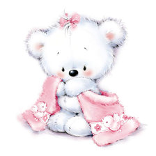 Схема вышивки «Мишка девочка»