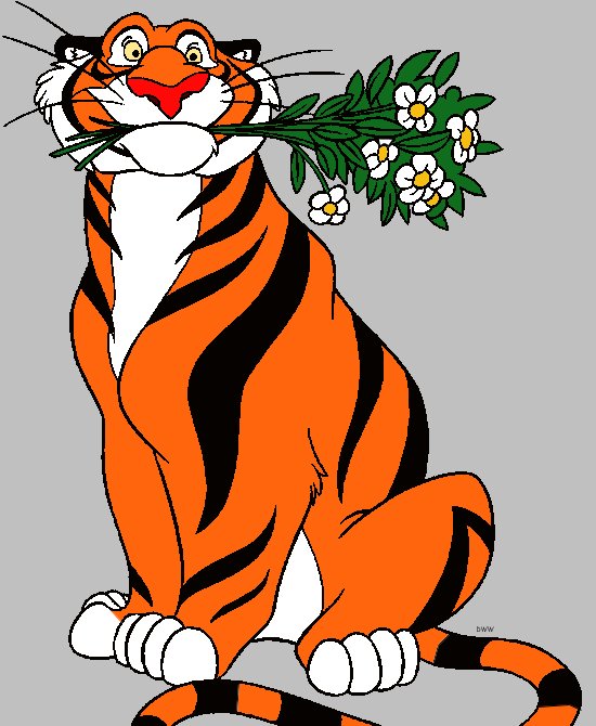 тигр с букетом - оригинал