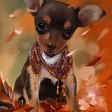 Схема вышивки «Собачка»