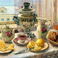 Схема вышивки «Утренний чай»