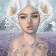 Схема вышивки «Девушка»