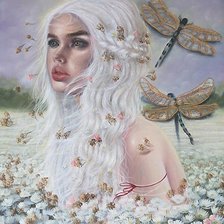 Схема вышивки «Девушка»