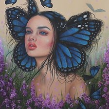 Схема вышивки «Девушка»