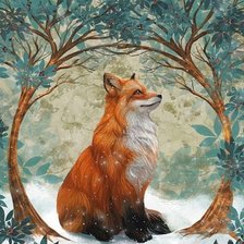 Схема вышивки «лиса-226-252-ПНК»