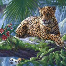 Схема вышивки «ягуар»