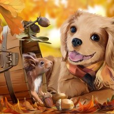 Схема вышивки «Друзья»