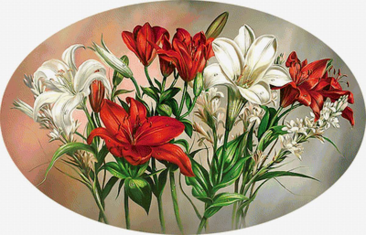 Серия "Лилии" - цветы, лилии, флора - предпросмотр