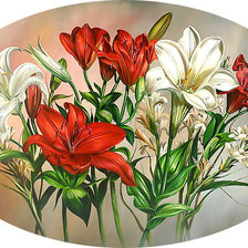 Схема вышивки «Серия "Лилии"»