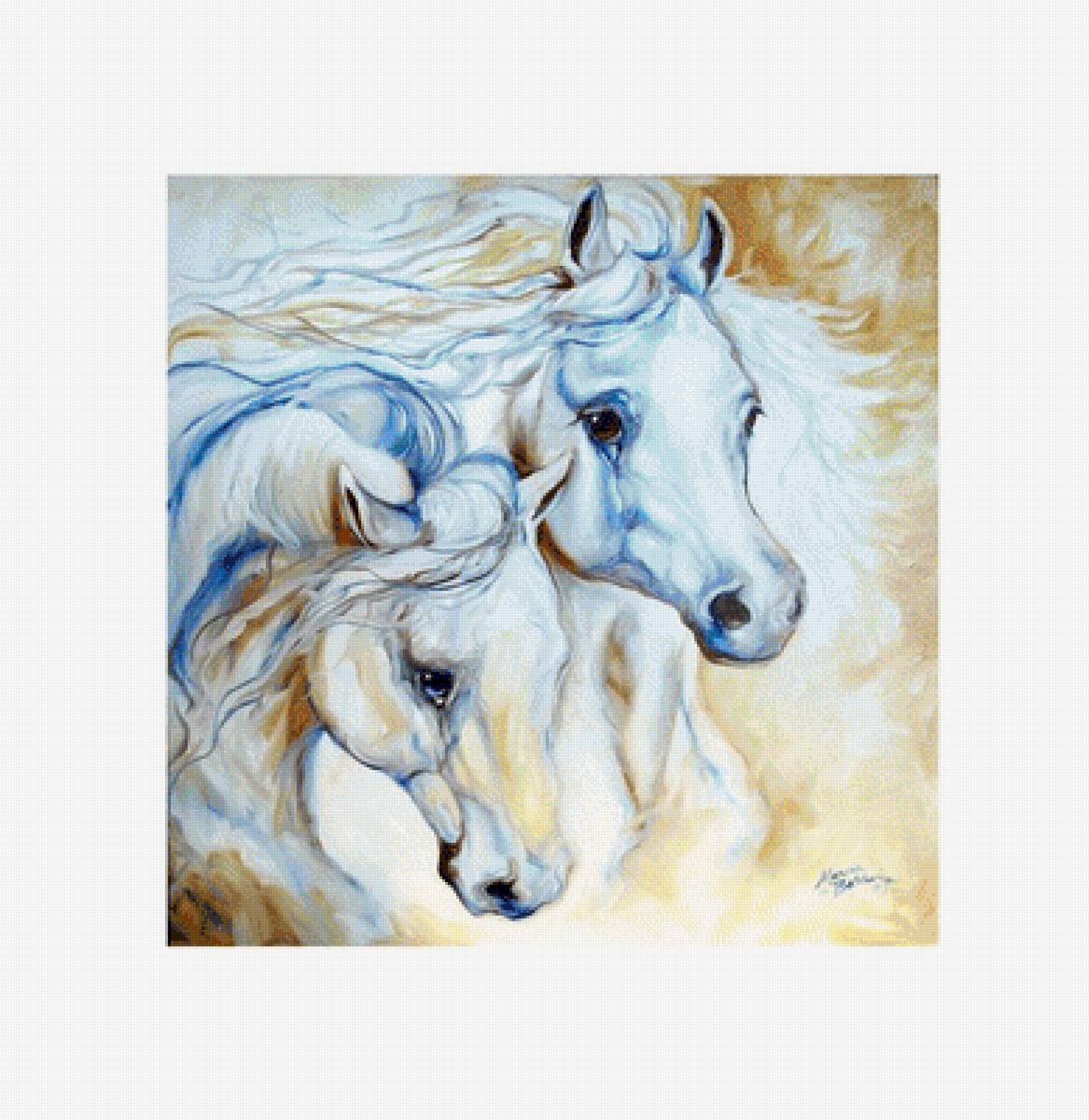 Две лошади - животные, лошади - предпросмотр