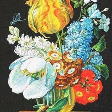 Схема вышивки «Букет с ящерицей»