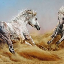 Схема вышивки «Арабские скакуны»