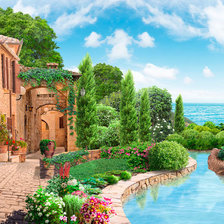 Схема вышивки «Пейзаж»