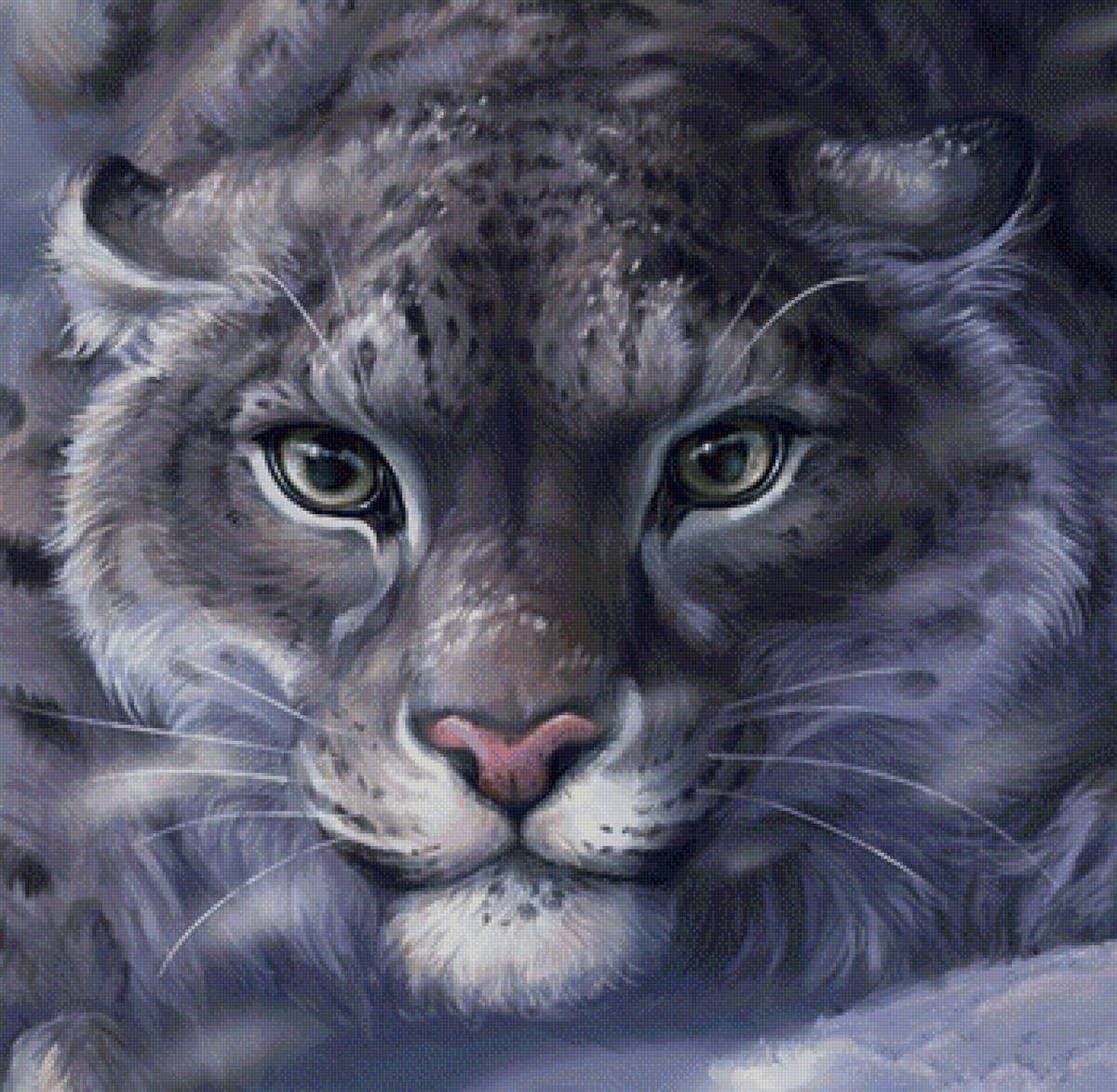 Снежный барс - рисунок, животные, ирбис, снежный барс - предпросмотр