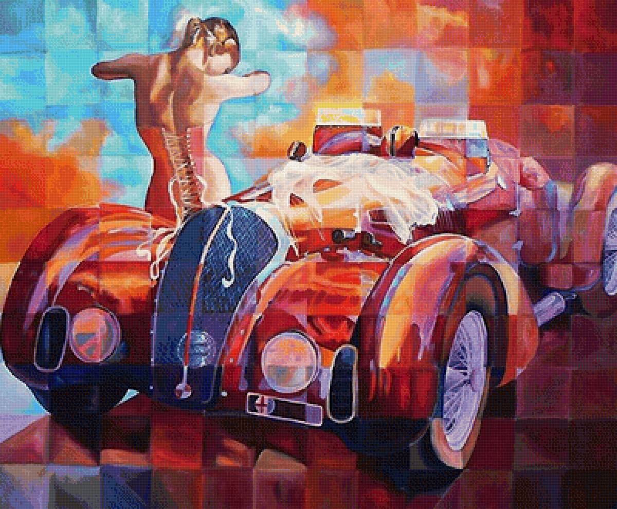 Девушка и машина - предпросмотр