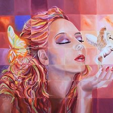 Схема вышивки «Девушка»