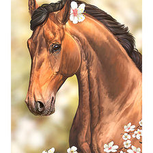 Схема вышивки «Серия "Кони"»