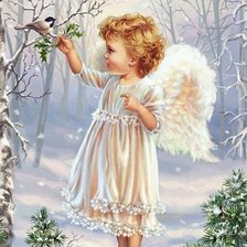 Схема вышивки «Ангелочек 123»