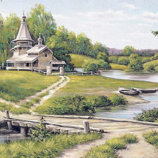 Схема вышивки «Святой источник. Худ. Григорьева Н.В»