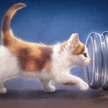 Схема вышивки «Котёнок»