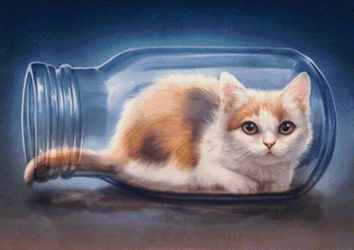 Котёнок - рисунок, котенок, кот, животные, котик - предпросмотр