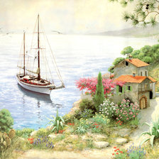 Схема вышивки «Морской пейзаж»