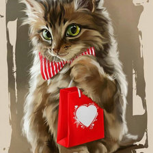 Схема вышивки «Котёнок»