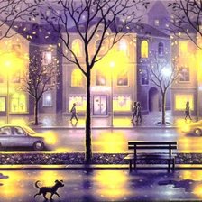 Схема вышивки «Сиреневый вечер»