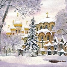 Схема вышивки «Храм»