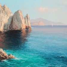 Схема вышивки «МОРЕ, СКАЛЫ, МОРСКОЙ ПЕЙЗАЖ»