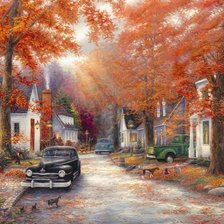 Схема вышивки «Осенний пейзаж»